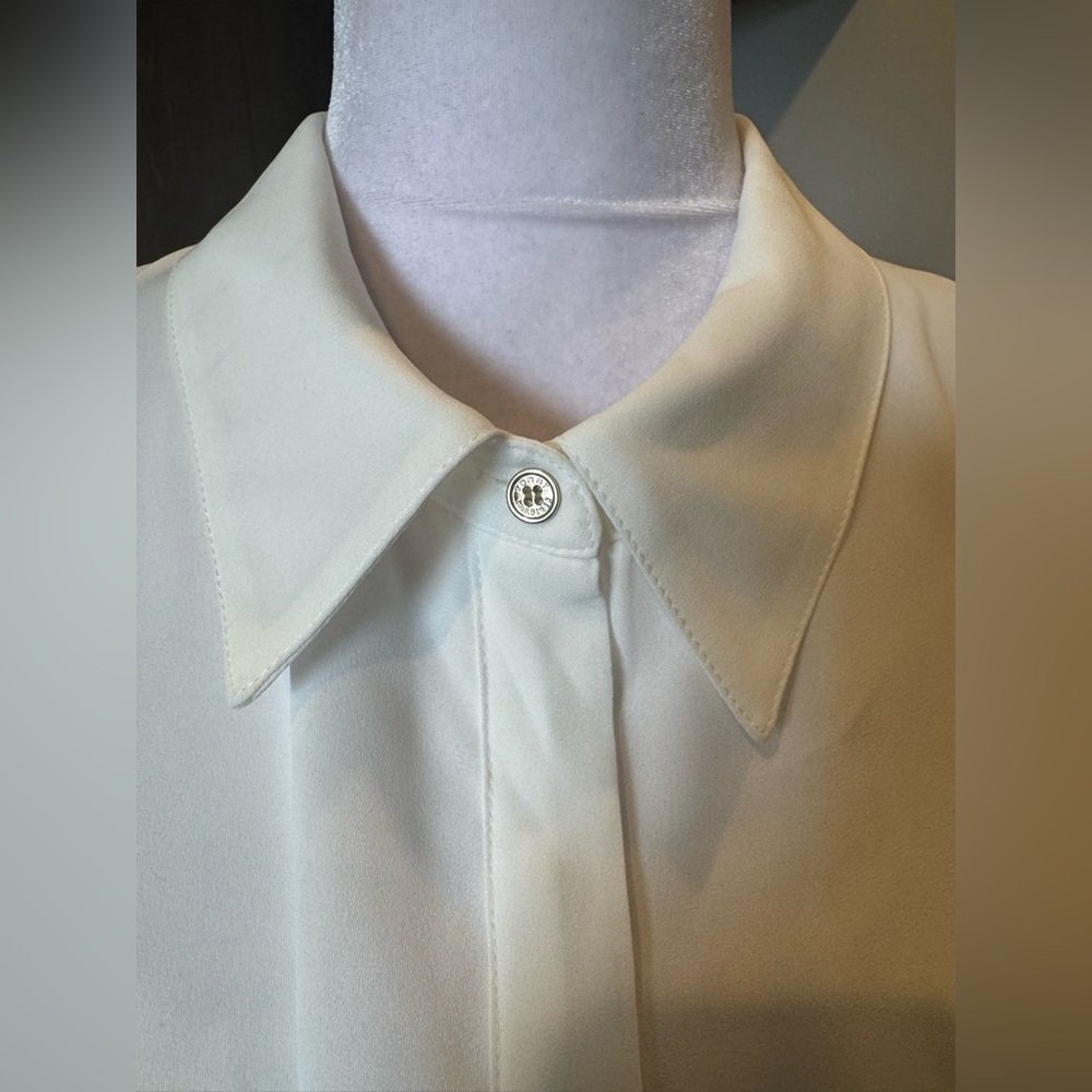 NWT Tommy Hilfiger Ivy Pullover Sleeveless Collared Blouse 4 Buttons Size Large - Picture 6 of 12